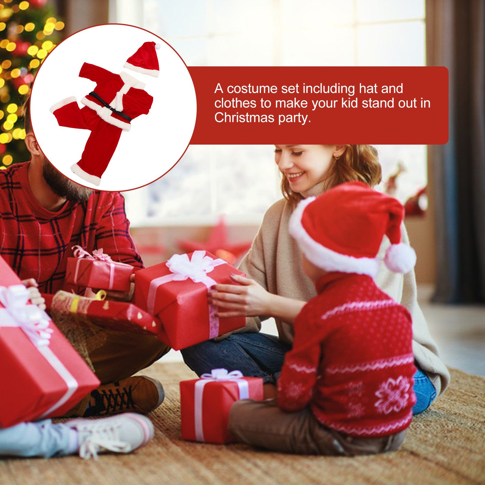 Photography Outfit - 1Set Kostum Santa untuk Anak Laki-laki,