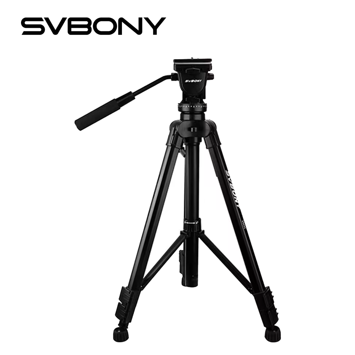 Fluid Head Tripod - Svbony Tripod Kamera Profesional Dapat Dilipat