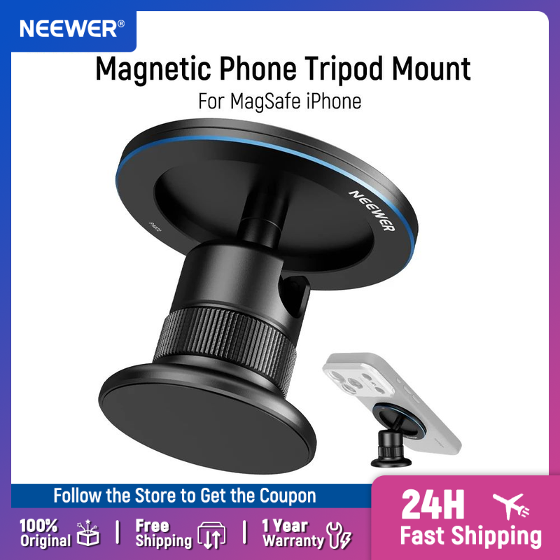 Fluid Head Tripod - NEEWER Dudukan Tripod Magnetik untuk Ponsel