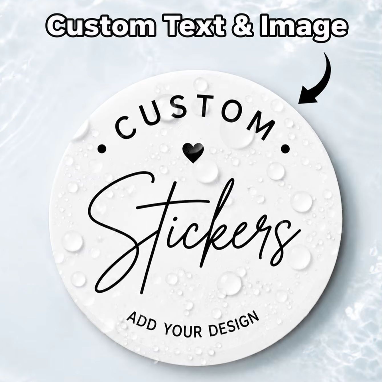Photography Logo - 1/50/100PCS Stiker Bulat Tahan Air Kustom