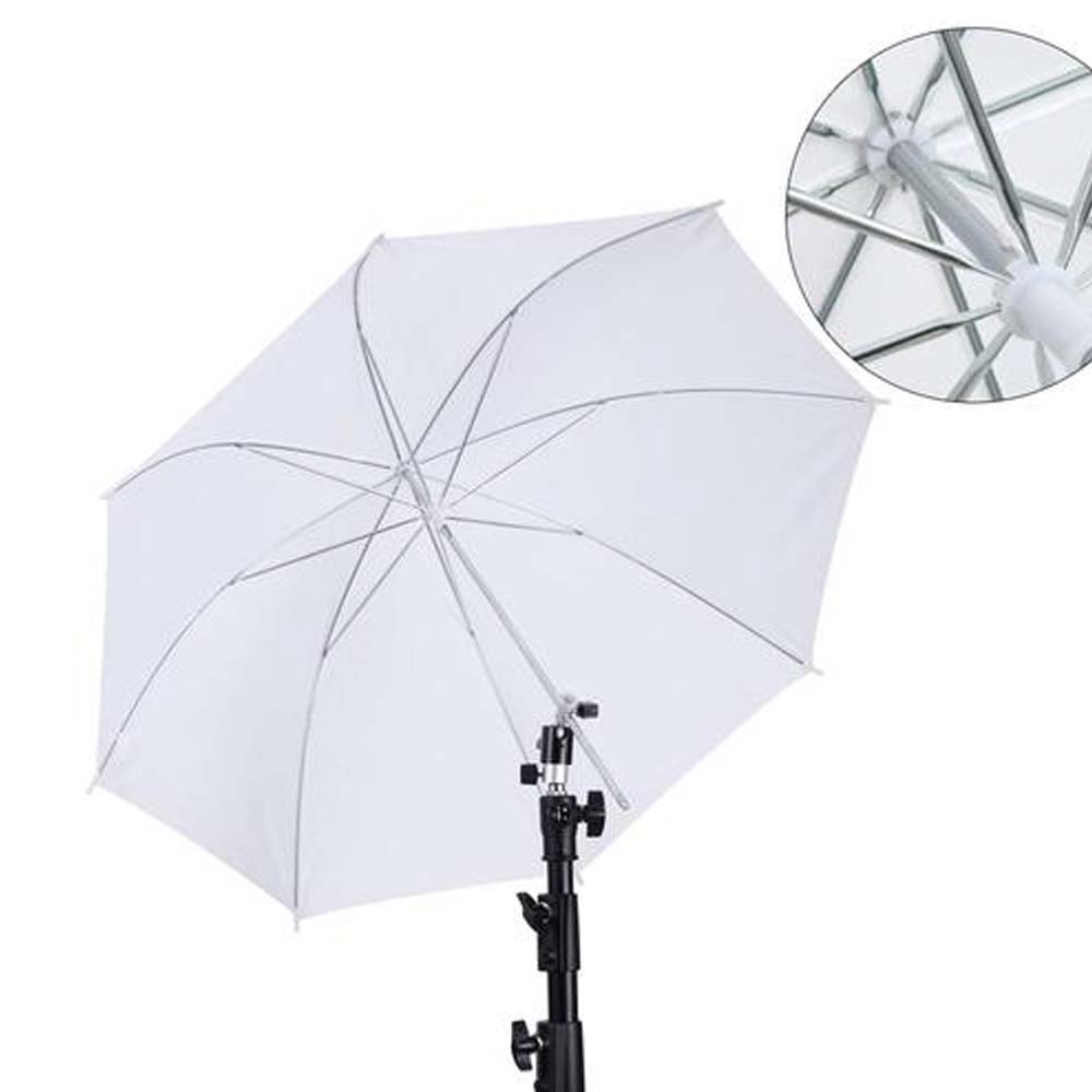 Photography Umbrella - Payung Fotografi 50cm/20Inch Gagang Logam Putih,