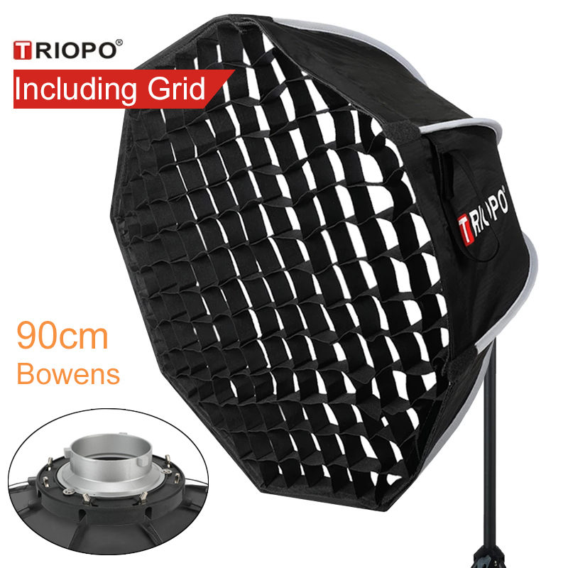 Photography Umbrella - Triopo 90cm Softbox Portabel Bowens Mount