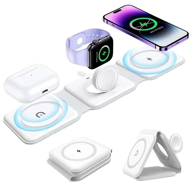 Tethering Cable Usb - Pengisi Daya Nirkabel Lipat Magnetik 3-in-1,