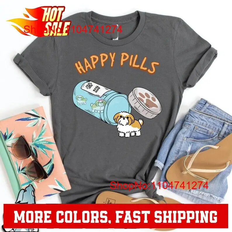 Shih Tzu Happy Pills T Shirt A - Photography Logo ulasan dan harga