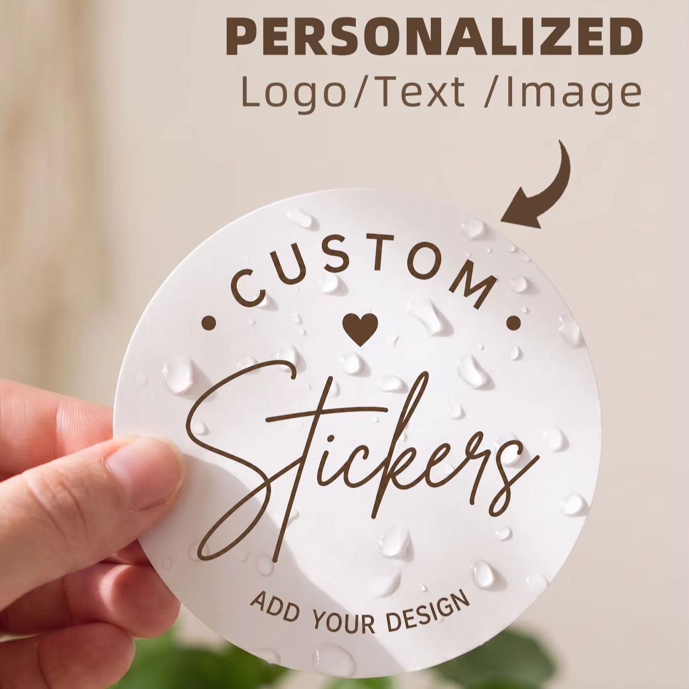 1/50/100PCS Stiker Bulat Tahan - Photography Logo ulasan dan harga