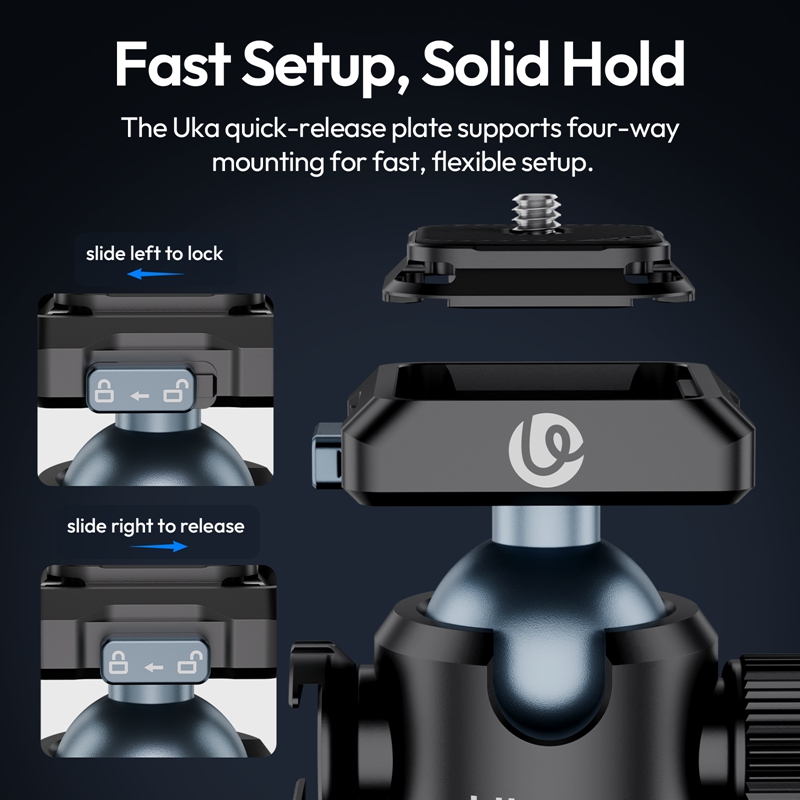Ulanzi T100 Ball Head untuk Tr - Fluid Head Tripod ulasan dan harga