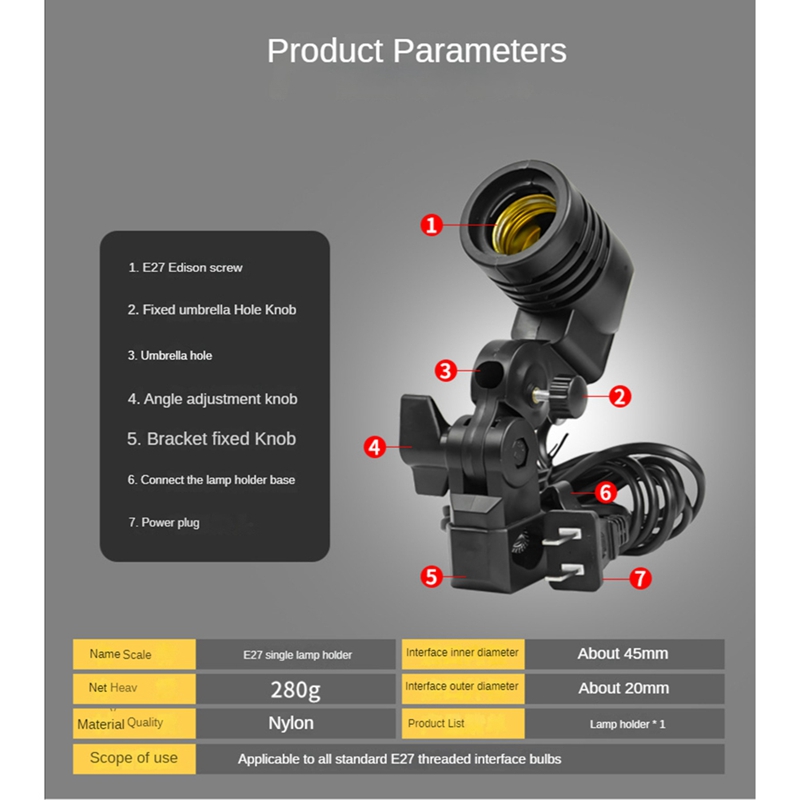 Lampu Studio Foto E27 Soket AC - Photography Umbrella ulasan dan harga
