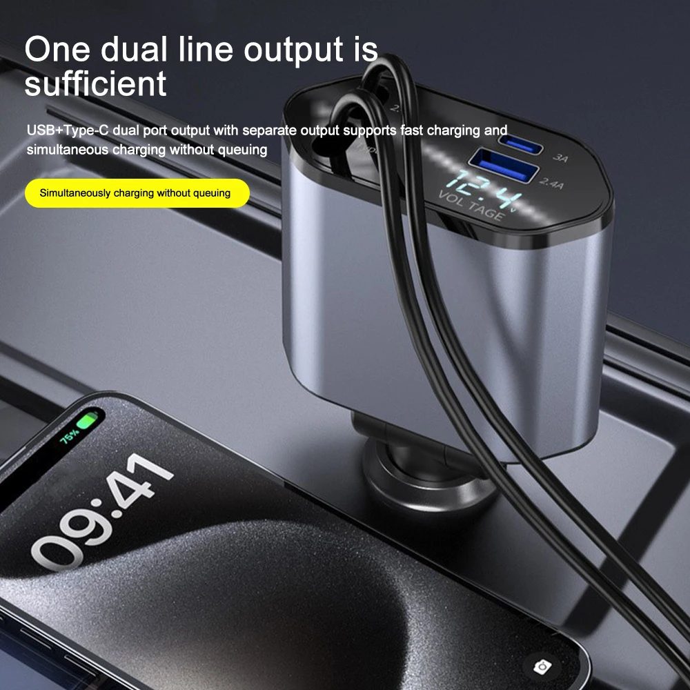 Adaptor pengisi daya mobil 120 - Tethering Cable Usb ulasan dan harga