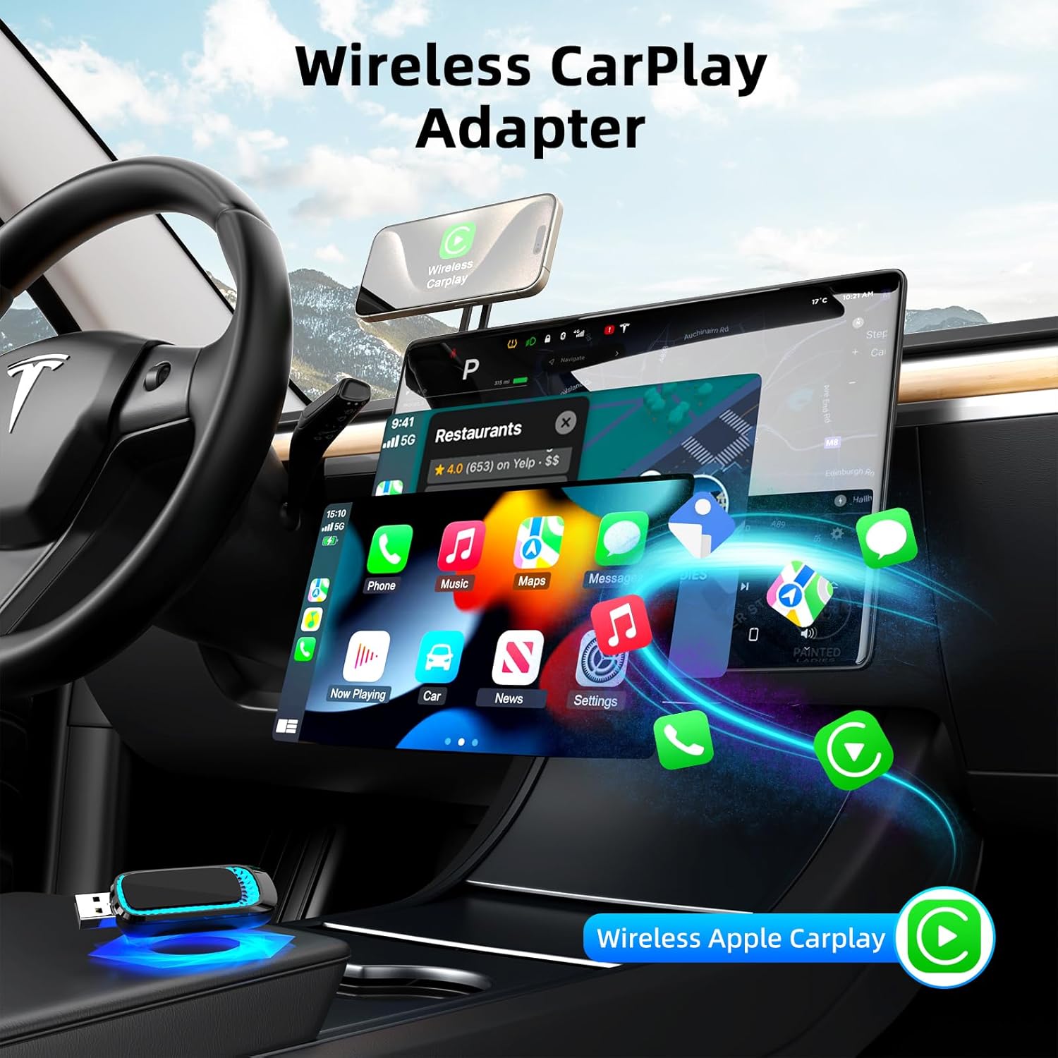 Adapter CarPlay USB nirkabel m - Tethering Cable Usb ulasan dan harga