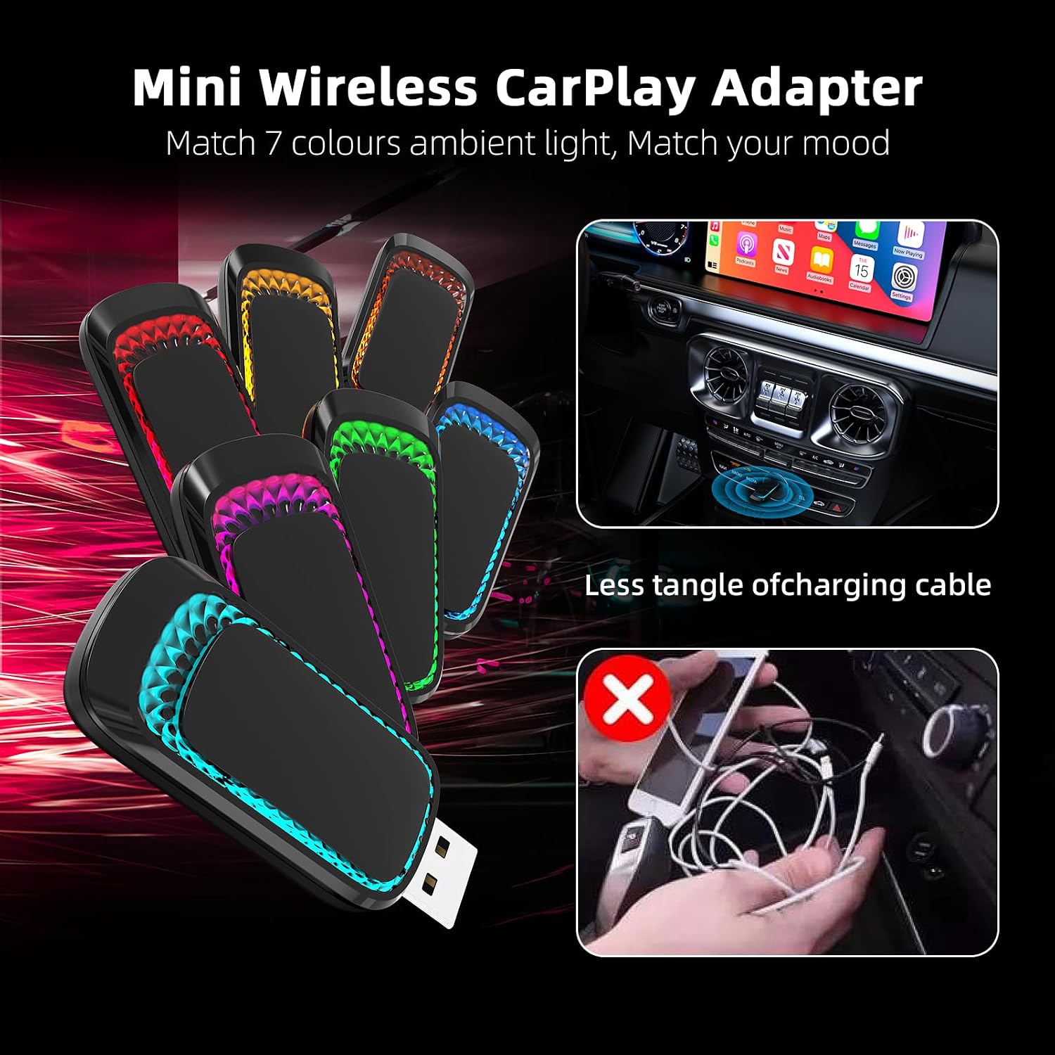 Adapter CarPlay USB nirkabel m - Tethering Cable Usb ulasan dan harga