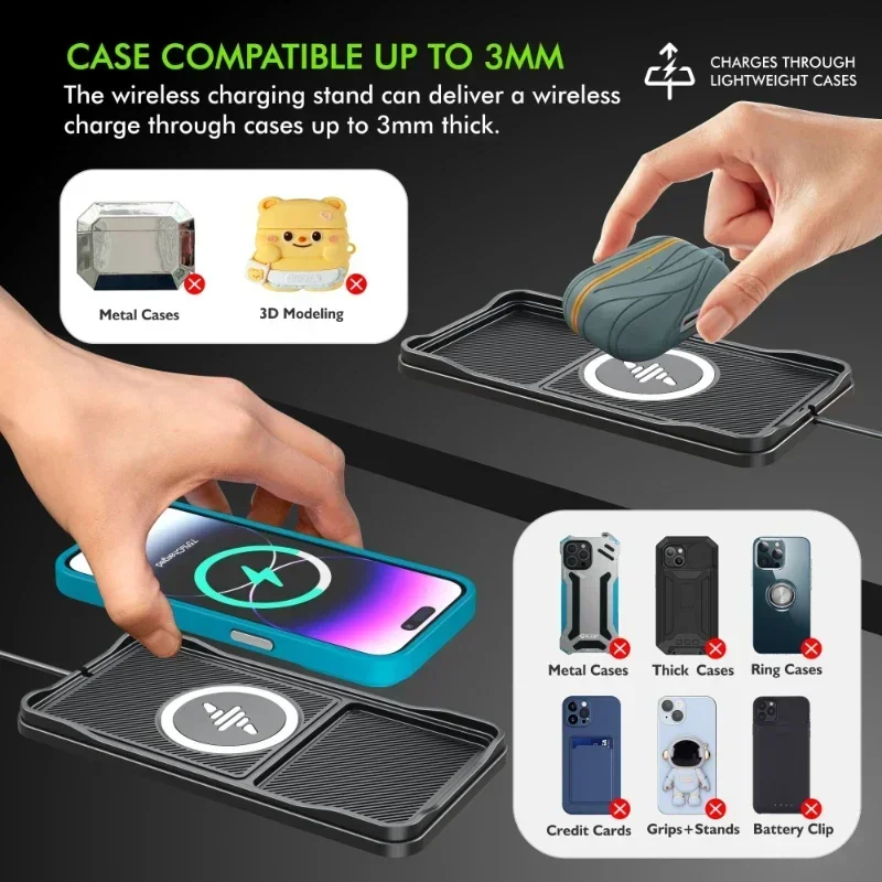 Bantalan pengisi daya nirkabel - Tethering Cable Usb ulasan dan harga